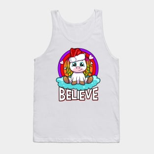 Believe - Christmas Santa Unicorn Tank Top